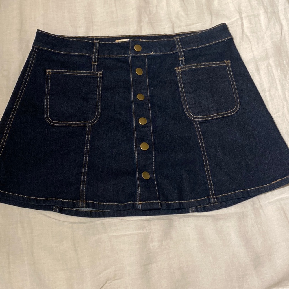 Denim Mini Skirt size large